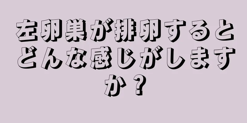 左卵巣が排卵するとどんな感じがしますか？