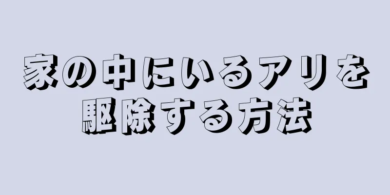 家の中にいるアリを駆除する方法