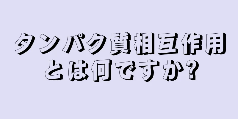 タンパク質相互作用とは何ですか?