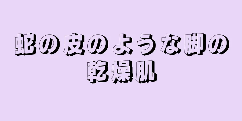 蛇の皮のような脚の乾燥肌