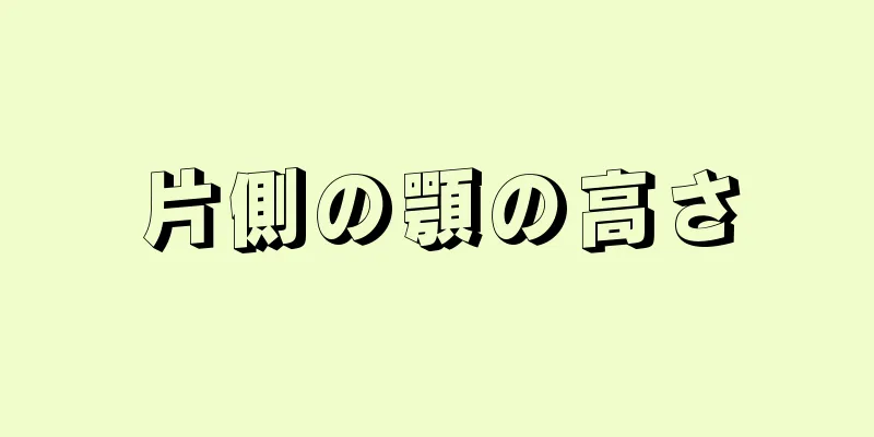 片側の顎の高さ