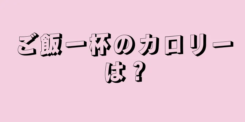 ご飯一杯のカロリーは？