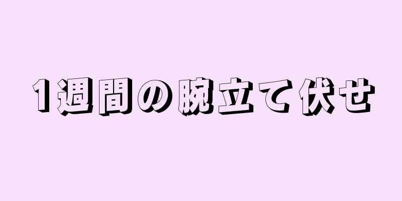 1週間の腕立て伏せ