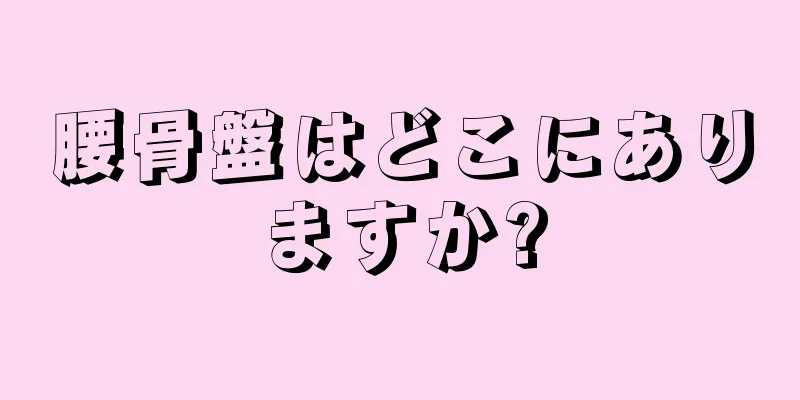 腰骨盤はどこにありますか?