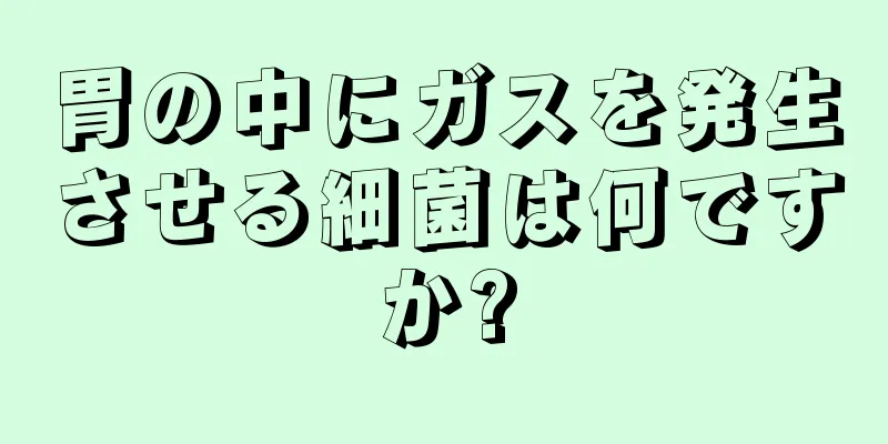 胃の中にガスを発生させる細菌は何ですか?