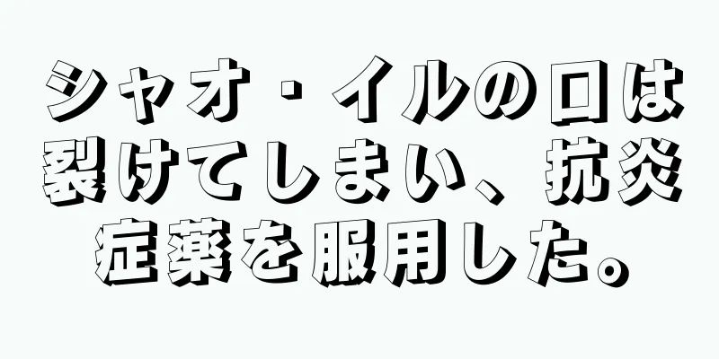 シャオ・イルの口は裂けてしまい、抗炎症薬を服用した。