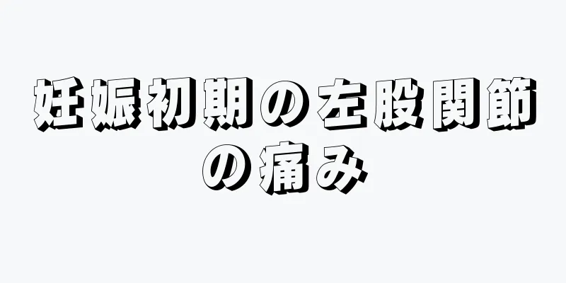 妊娠初期の左股関節の痛み