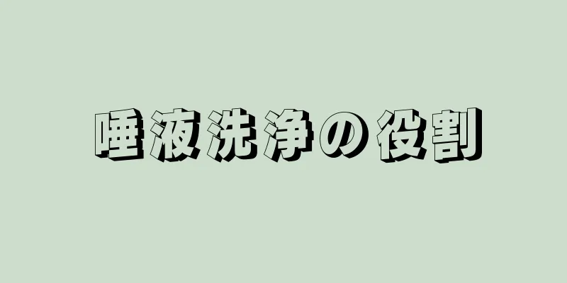 唾液洗浄の役割