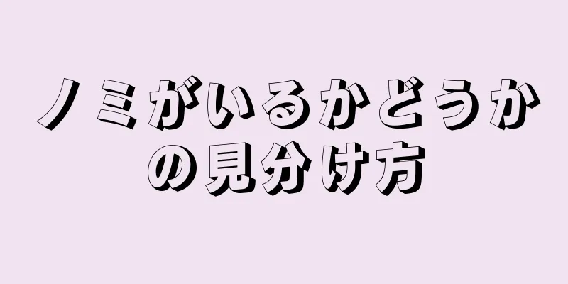 ノミがいるかどうかの見分け方