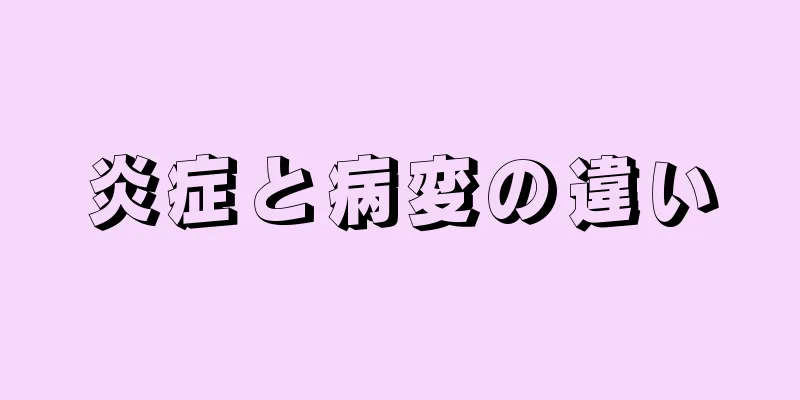 炎症と病変の違い