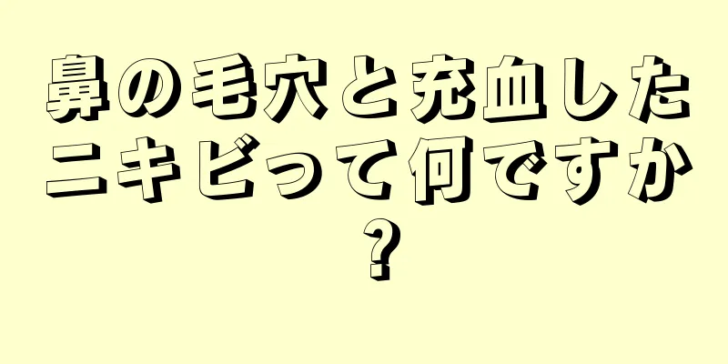 鼻の毛穴と充血したニキビって何ですか？