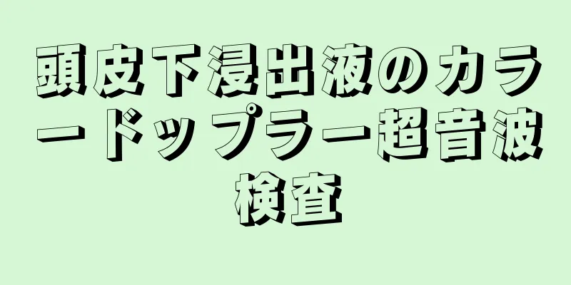 頭皮下浸出液のカラードップラー超音波検査