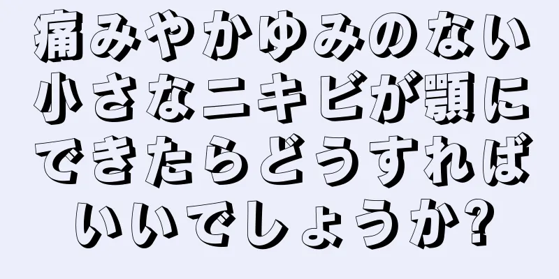 痛みやかゆみのない小さなニキビが顎にできたらどうすればいいでしょうか?