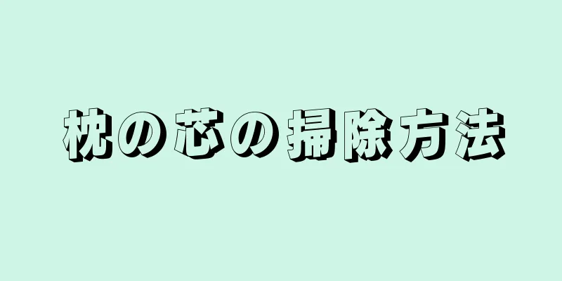 枕の芯の掃除方法