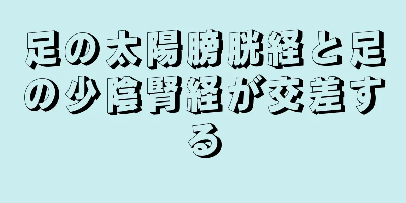 足の太陽膀胱経と足の少陰腎経が交差する