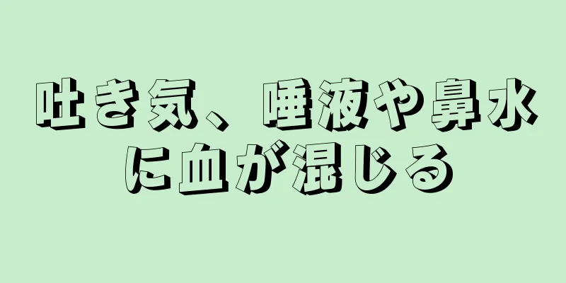 吐き気、唾液や鼻水に血が混じる