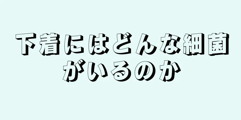 下着にはどんな細菌がいるのか