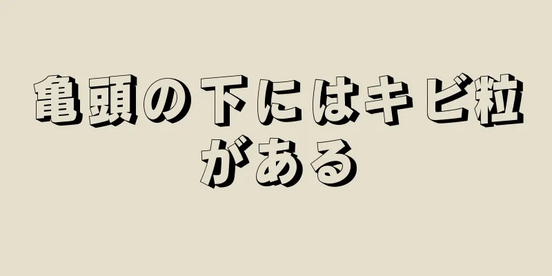 亀頭の下にはキビ粒がある