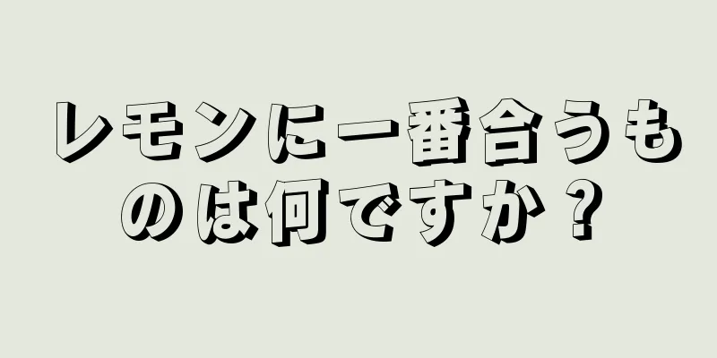 レモンに一番合うものは何ですか？