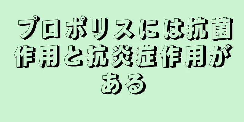 プロポリスには抗菌作用と抗炎症作用がある