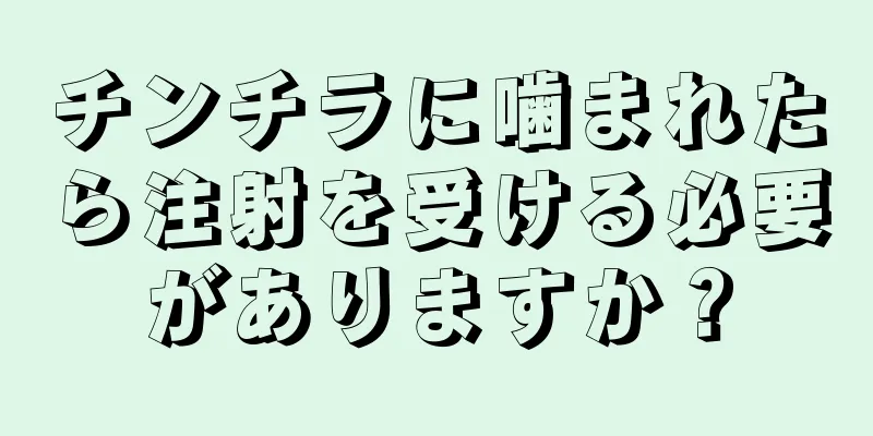 チンチラに噛まれたら注射を受ける必要がありますか？