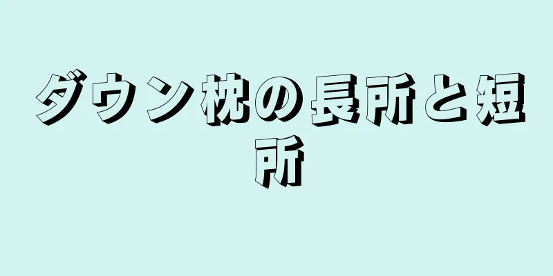 ダウン枕の長所と短所