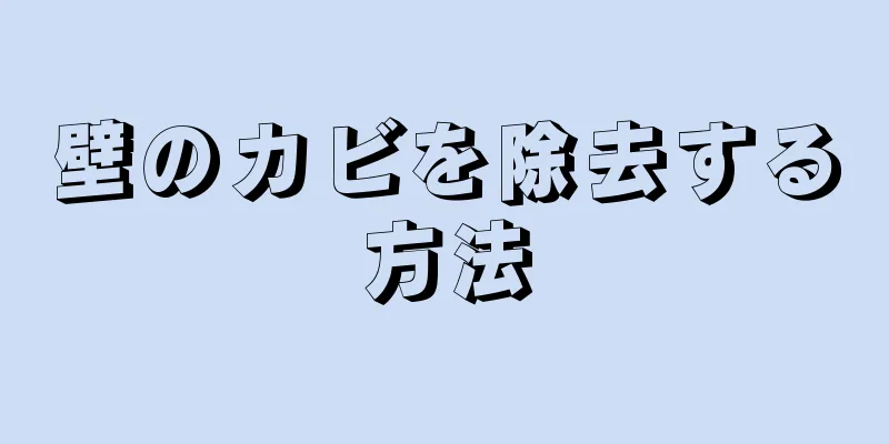 壁のカビを除去する方法