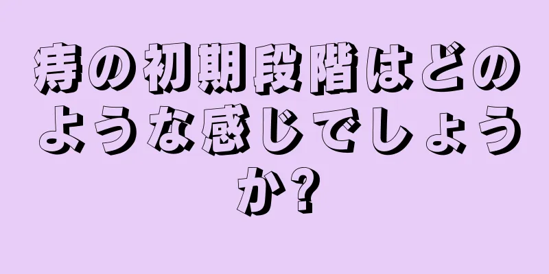 痔の初期段階はどのような感じでしょうか?