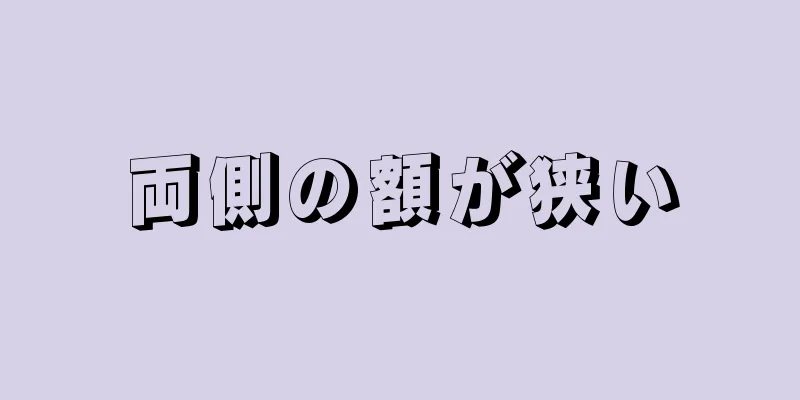 両側の額が狭い