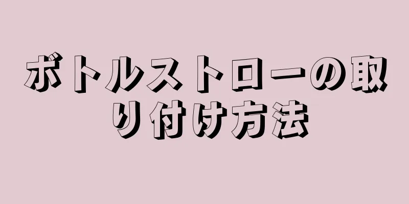 ボトルストローの取り付け方法