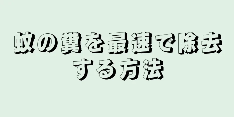 蚊の糞を最速で除去する方法