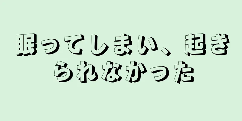 眠ってしまい、起きられなかった