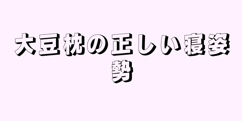 大豆枕の正しい寝姿勢