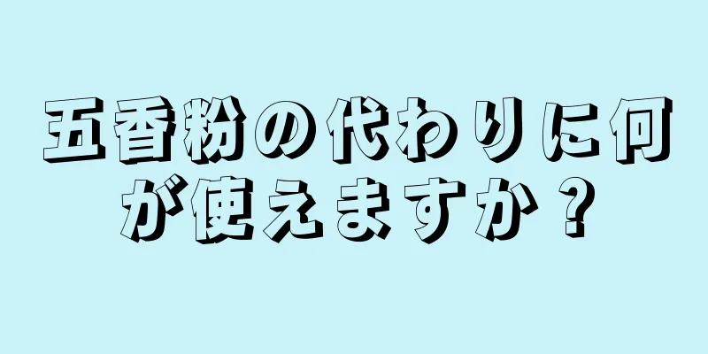 五香粉の代わりに何が使えますか？