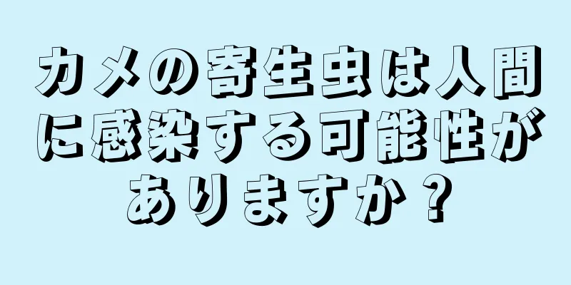 カメの寄生虫は人間に感染する可能性がありますか？