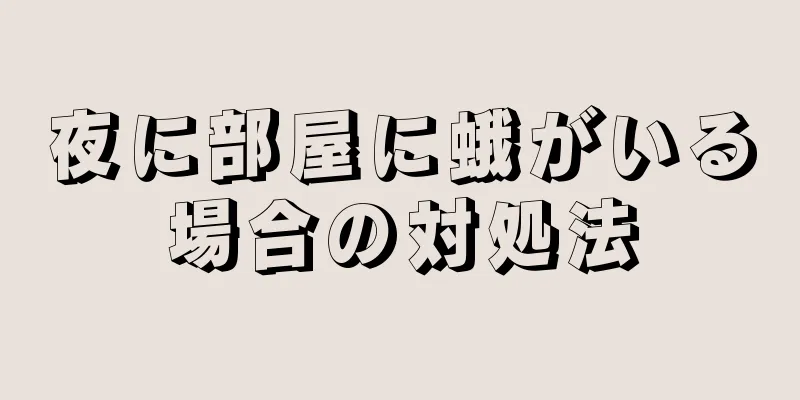 夜に部屋に蛾がいる場合の対処法