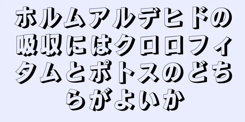 ホルムアルデヒドの吸収にはクロロフィタムとポトスのどちらがよいか