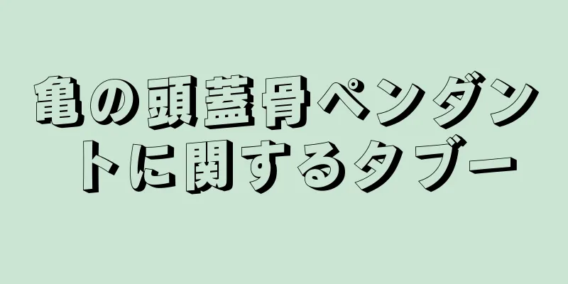 亀の頭蓋骨ペンダントに関するタブー