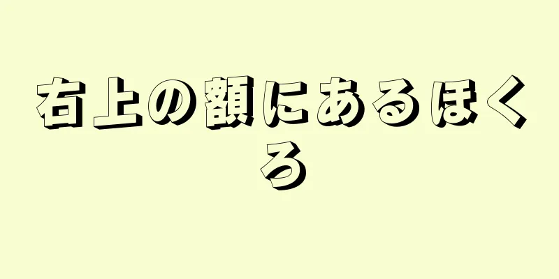 右上の額にあるほくろ