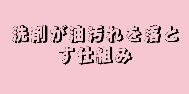 洗剤が油汚れを落とす仕組み