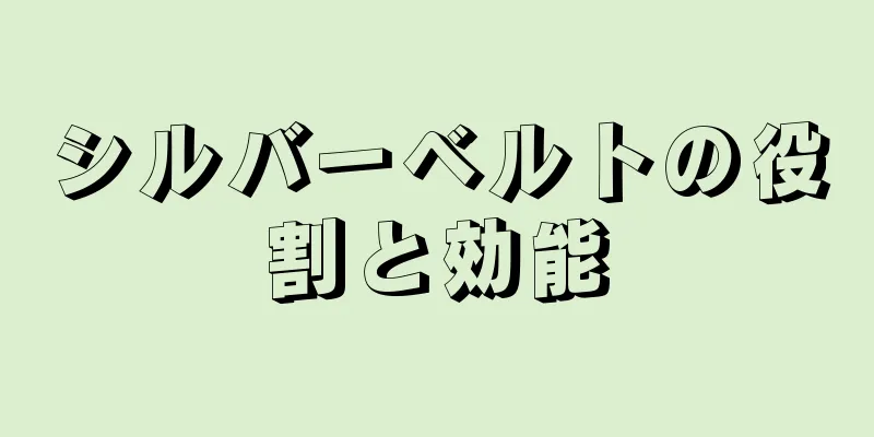 シルバーベルトの役割と効能