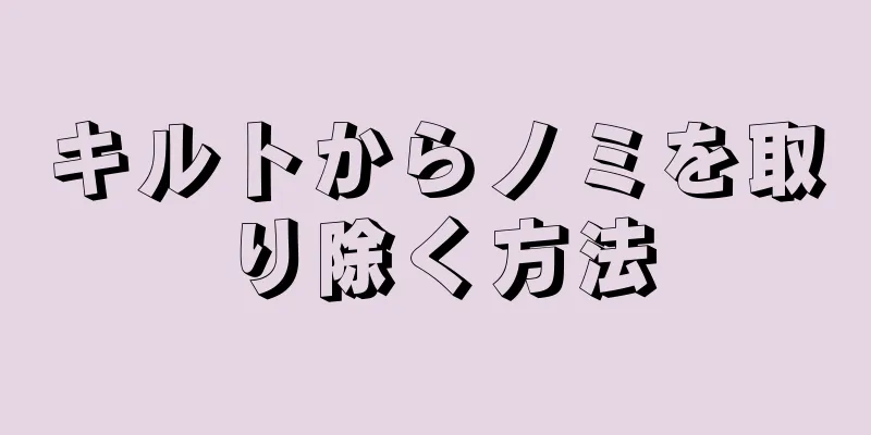 キルトからノミを取り除く方法