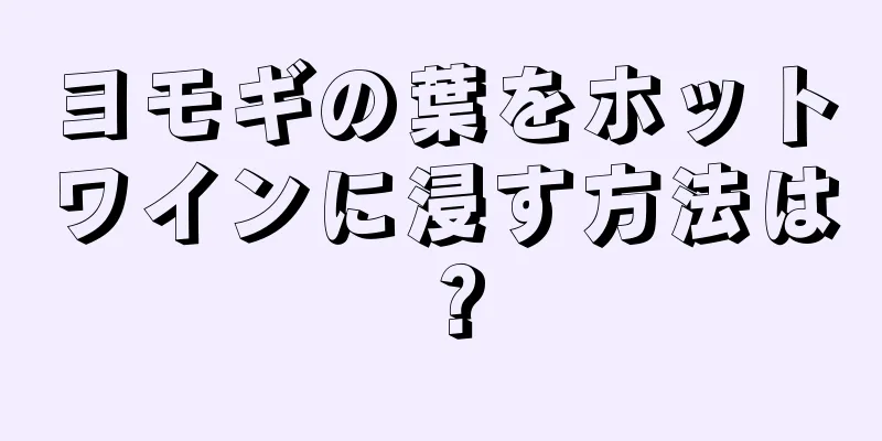 ヨモギの葉をホットワインに浸す方法は？