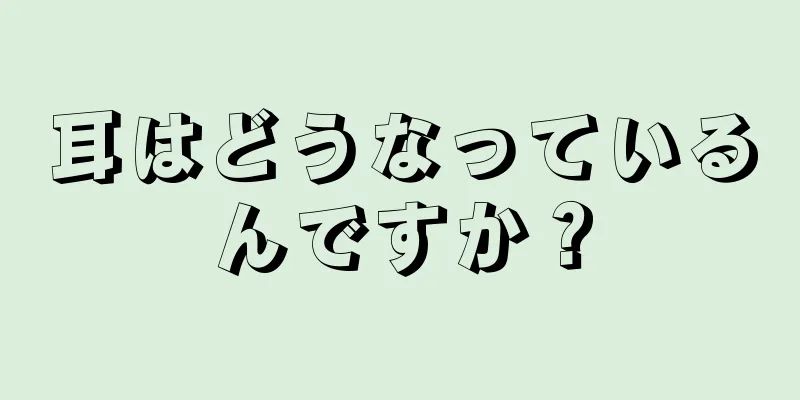 耳はどうなっているんですか？