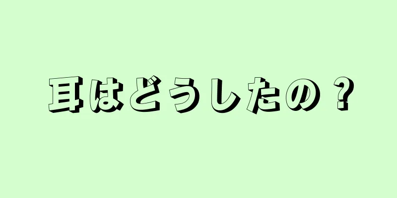 耳はどうしたの？