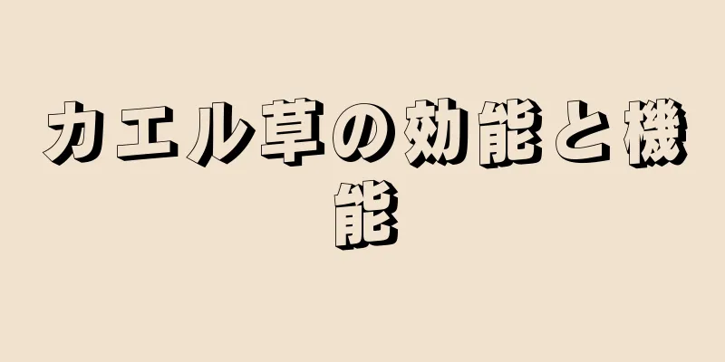 カエル草の効能と機能