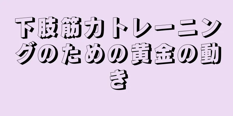 下肢筋力トレーニングのための黄金の動き