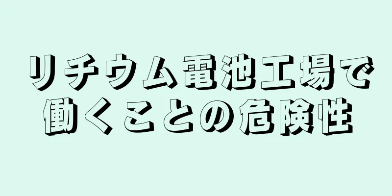 リチウム電池工場で働くことの危険性