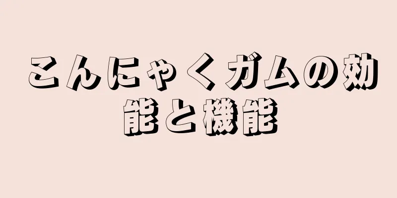 こんにゃくガムの効能と機能