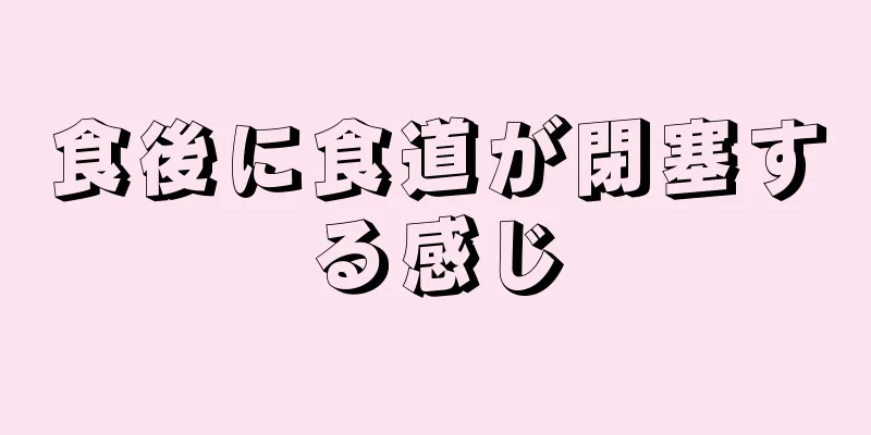 食後に食道が閉塞する感じ